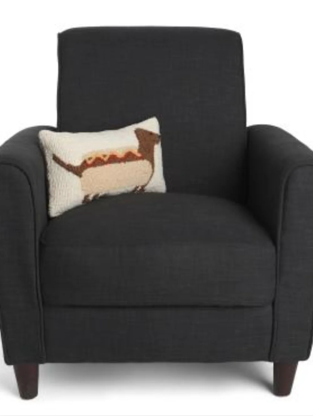 💛▪️Peking handicraft ▪️Dachshund Hot Dog Hooked Accent Pillow